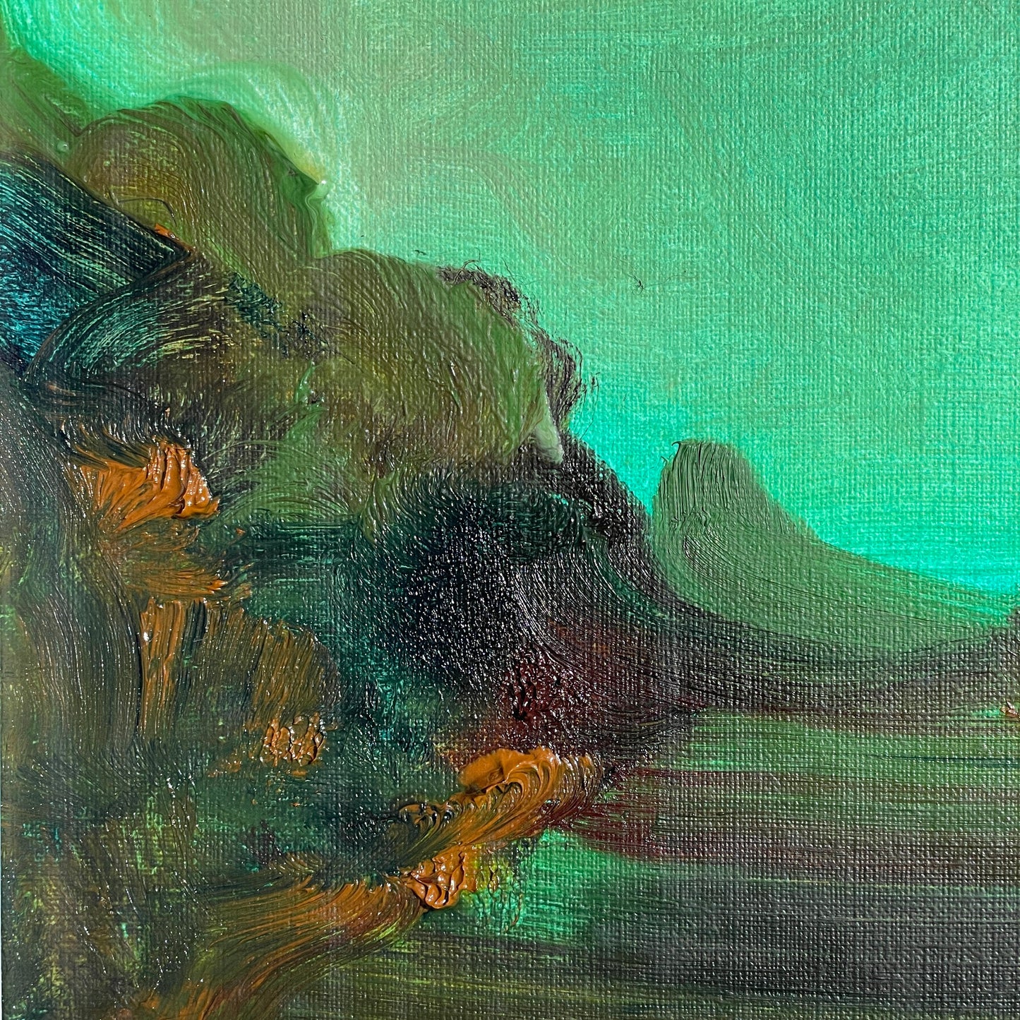 Fields under emerald skies