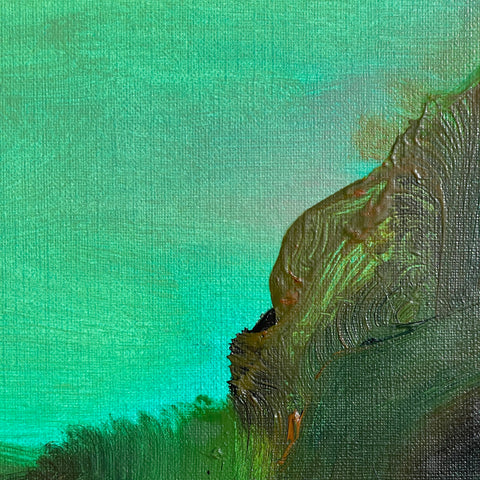 Fields under emerald skies - Landscape - Oil Painting by mostlyjavi