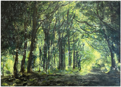 Through the wood - Oil Painting by mostlyjavi