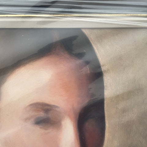 Blurred girl with a scar - Oil Painting by mostlyjavi