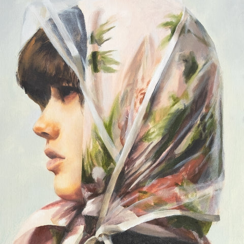 Farm girl with headscarf - Oil Painting by mostlyjavi