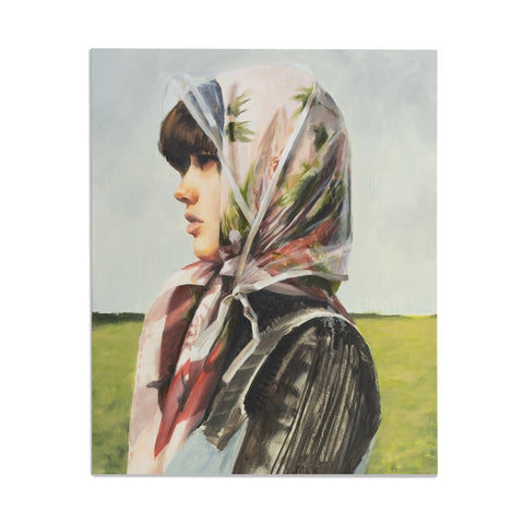 Farm girl with headscarf - Print by mostlyjavi