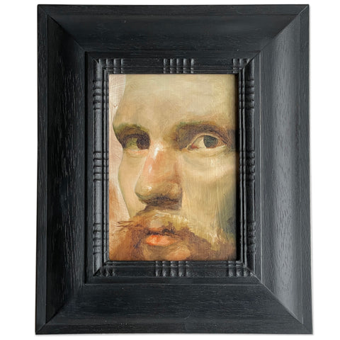 Small portrait with a moustache - Oil painting by mostlyjavi