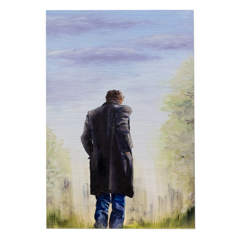 The walk - Oil Painting by mostlyjavi